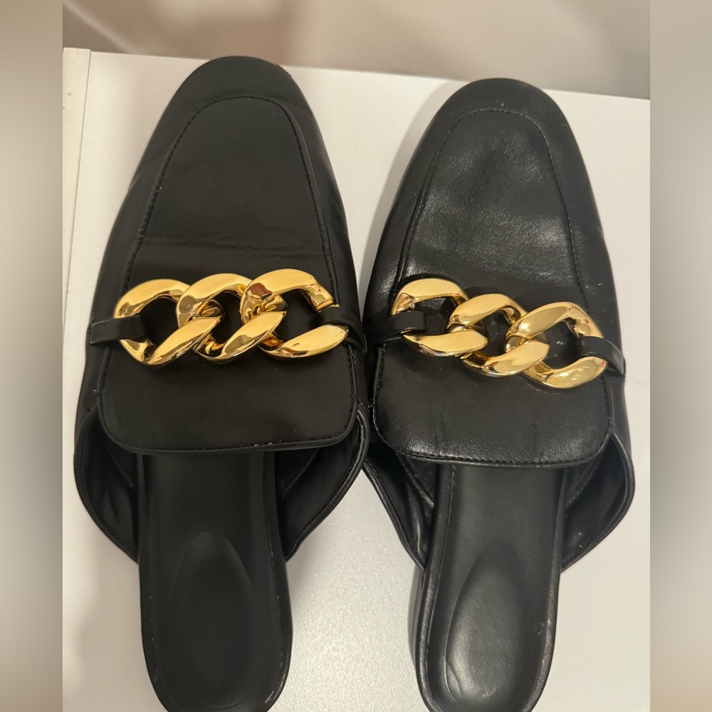 A New Day Black and Gold Loafers
